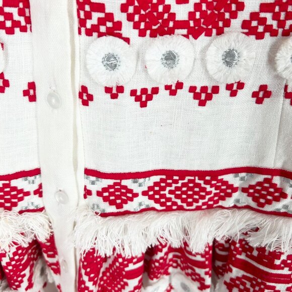 Alexis Wylla Embroidered Linen Blend Boho Maxi Dress - Picture 11 of 14